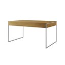 Ver imagem 5 de Mesa Jantar Industrial Retangular Canela 137X90Cm Base Ferro Branco C/4 Cadeiras Branca Cor: Canela