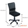 Cadeira de Escritório Glaco Tela Mesh Preta Base Giratória 126 - Bella Brasil Decor - 3