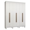 Ver imagem 3 de Guarda-Roupa Casal com Pés 6 Portas Batentes Venus Madesa