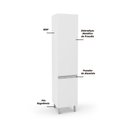 Ver imagem 7 de Paneleiro Simples Com 2 Portas Top Class Branco Branco