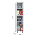 Ver imagem 3 de Paneleiro Simples Com 2 Portas Top Class Branco Branco