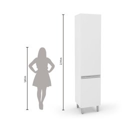 Paneleiro Simples Com 2 Portas Top Class Branco Branco - 2