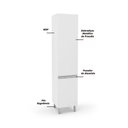 Ver imagem 4 de Paneleiro Simples Com 2 Portas Top Class Branco Branco