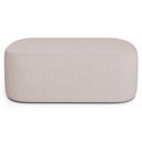 Ver imagem 3 de Kit 02 Puffs Decorativos Orgânicos para Living Quarto 100cm Doha W01 Linho Bege - Lyam Decor