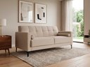 Ver imagem 1 de Sofá Living Fixo 1,60m Chicago Linho Soft - Netsofas - Bege
