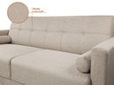 Ver imagem 3 de Sofá Living Fixo 1,60m Chicago Linho Soft - Netsofas - Bege
