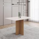 Ver imagem 2 de Mesa de Jantar Kira 04 Lugares 120 Cm S228 Nature Off White - Henn