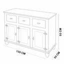 Ver mais imagens de Kit Aparador Buffet 130cm com Cristaleira 2 Portas Vidro Alegra S05 Off White Nogueira - Lyam Decor