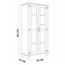 Ver imagem 7 de Kit Aparador Buffet 130cm com Cristaleira 2 Portas Vidro Alegra S05 Off White Nogueira - Lyam Decor