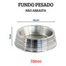 Kit 2 Comedouros Potes Ração Água Alumínio Pesado 700ml Jjb - 3
