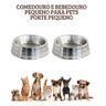 Kit 2 Comedouros Potes Ração Água Alumínio Pesado 700ml Jjb - 2