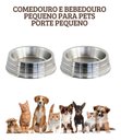Ver imagem 2 de Kit 2 Comedouros Potes Ração Água Alumínio Pesado 700ml Jjb