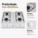 Ver imagem 6 de Fogão 4 Bocas Junior Mesa Inox com Trempes Esmaltadas e Queimador Rápido 1700W Clarice