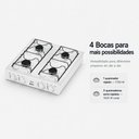 Ver imagem 4 de Fogão 4 Bocas Junior Mesa Inox com Trempes Esmaltadas e Queimador Rápido 1700W Clarice