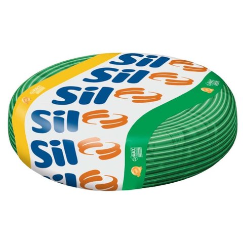 Cabo Flexível 2.5mm Sil - 100 Metros - 750v - Condutor de Cobre - Antichamas - Verde