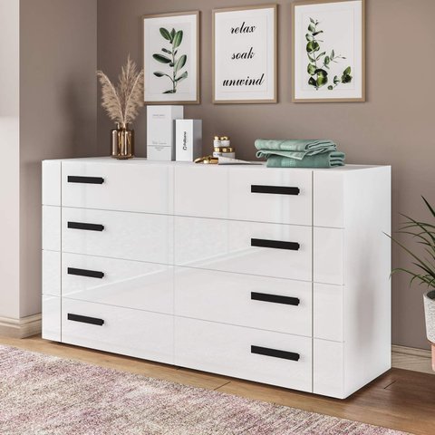 Cômoda Organizadora 150cm com 8 Gavetas 240838 Linha Lisboa Politorno