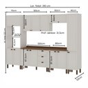 Ver imagem 2 de Cozinha Completa Modulada 310cm com Tampo 8 Peças Friz Genialflex