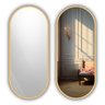 Espelho Grande Corpo Inteiro Oval com Moldura em Metal Industrial 150 X 40 Cm - 1
