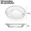 Ver imagem 6 de Kit 4 Pratos Cristal Sobremesa Pearl 14cm Transparente