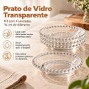 Ver imagem 5 de Kit 4 Pratos Cristal Sobremesa Pearl 14cm Transparente