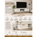 Ver imagem 2 de Rack Suspenso Santorini 180cm Design Moderno para Sala Televisão até 65 Cor Branco