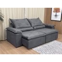 Ver imagem 3 de Sofá Retrátil Reclinável Confortável Várias Cores e Tamanhos Cor:cinza;tamanho:1,80