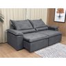 Sofá Retrátil Reclinável Confortável Várias Cores e Tamanhos Cor:cinza;tamanho:1,80 - 3