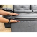 Ver imagem 6 de Sofá Retrátil Reclinável Confortável Várias Cores e Tamanhos Cor:cinza;tamanho:1,80