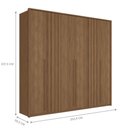 Ver imagem 3 de Kit Guarda Roupa 6 Portas e Cômoda Cotia Jatoba