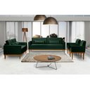 Ver imagem 1 de Sofá Living 3 e 2 Lugares Valência - 2,20/1,58mts + 02 Poltronas C/ Base Madeira de Reflorestamento