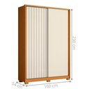 Ver imagem 4 de Guarda Roupa Flex Style 3 Gavetas 4 Prateleiras 160cm Cinamomo e Off White Casah
