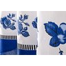 Cortina De Cozinha Em Tecido Linhão 4,00m x 1,20m Floral Azul - 2