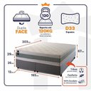 Ver imagem 2 de Cama Box Oxford Espuma King 193x203 Cinza King House