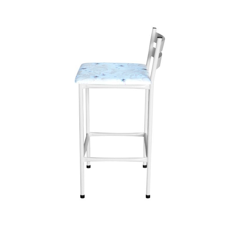 Conjunto 6 Banquetas Americana Formato Ergonômico Epoxi Branca para Cozinha com Assento Personalizad - 4