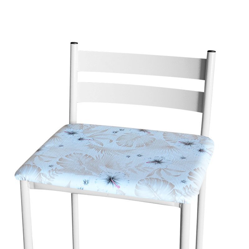 Conjunto 6 Banquetas Americana Formato Ergonômico Epoxi Branca para Cozinha com Assento Personalizad - 5