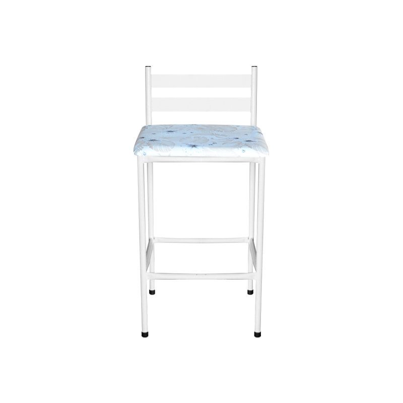 Conjunto 6 Banquetas Americana Formato Ergonômico Epoxi Branca para Cozinha com Assento Personalizad - 1