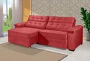Ver imagem 1 de Sofá Retrátil e Reclinável 2,10m Estilo Estofados - Paris 2 Módulos com Velusoft D33 "vermelho"