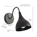 Ver imagem 3 de Luminária de Parede Arandela Fixa Joana Branco