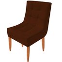 Ver imagem 1 de Conjunto Cadeiras Estofadas Sala de Jantar Camily Suede Terracota