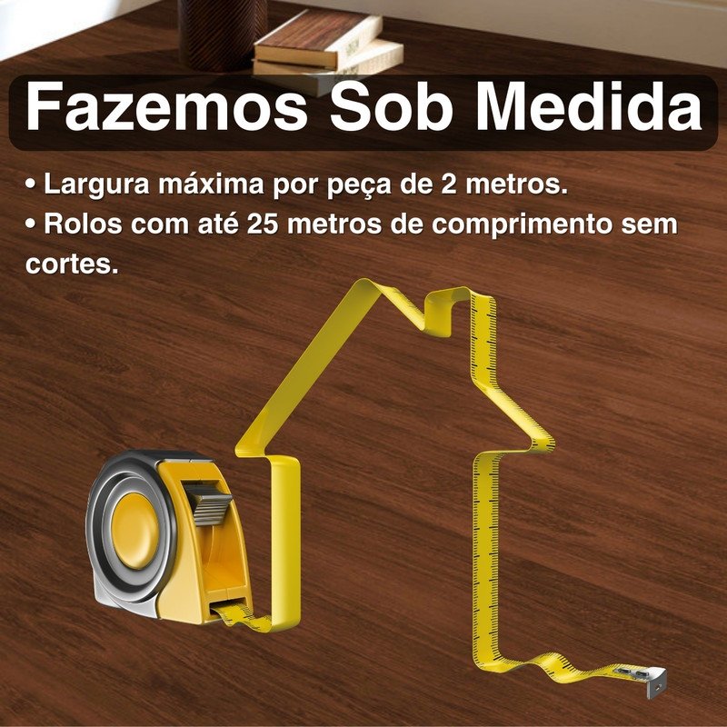 Piso Vinil 0,7mm Pvc em Manta Imita o Madeirado 1x1mt (1m²) Cor:215907 - 6