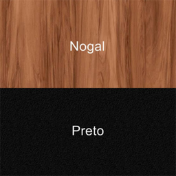 Mesa para Escritorio 40mm Pé Painel Savoia 120x60 Cor Nogal/preto - 4