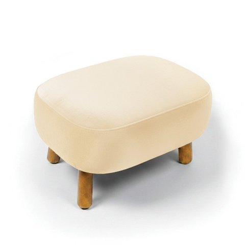 Puff Sala Decorativo Jhessy Madeira Suede D03 - D'rossi