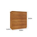 Ver imagem 3 de Cômoda Premium Mdf com 5 Gavetas Tcil