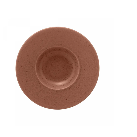 Prato para Risoto de Cerâmica Mist Marrom Matte 26cm - Wolff