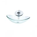 Ver imagem 1 de Cuba De Vidro Oval 47cm + Valvula + Torneira Cascata