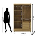 Ver imagem 4 de Guarda Roupa Solteiro 4 Portas 2 Gavetas Exemplar Plus - Nature