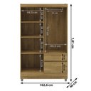 Ver imagem 2 de Guarda Roupa Solteiro 4 Portas 2 Gavetas Exemplar Plus - Nature