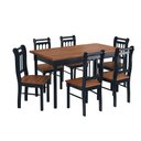Ver imagem 1 de Conjunto Sala de Jantar e Cozinha Com 6 Cadeiras Madeira Maciça AZUL PETRÓLEO
