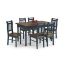 Ver imagem 1 de Conjunto Sala de Jantar e Cozinha Com 6 Cadeiras Madeira Maciça AZUL PETRÓLEO