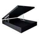 Ver imagem 1 de Cama Box Baú Casal Sintético Preto 38x138x188